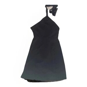 Urban Outfitters S Black Satin Halter Mini Dress Party Cocktail Y2K Sexy